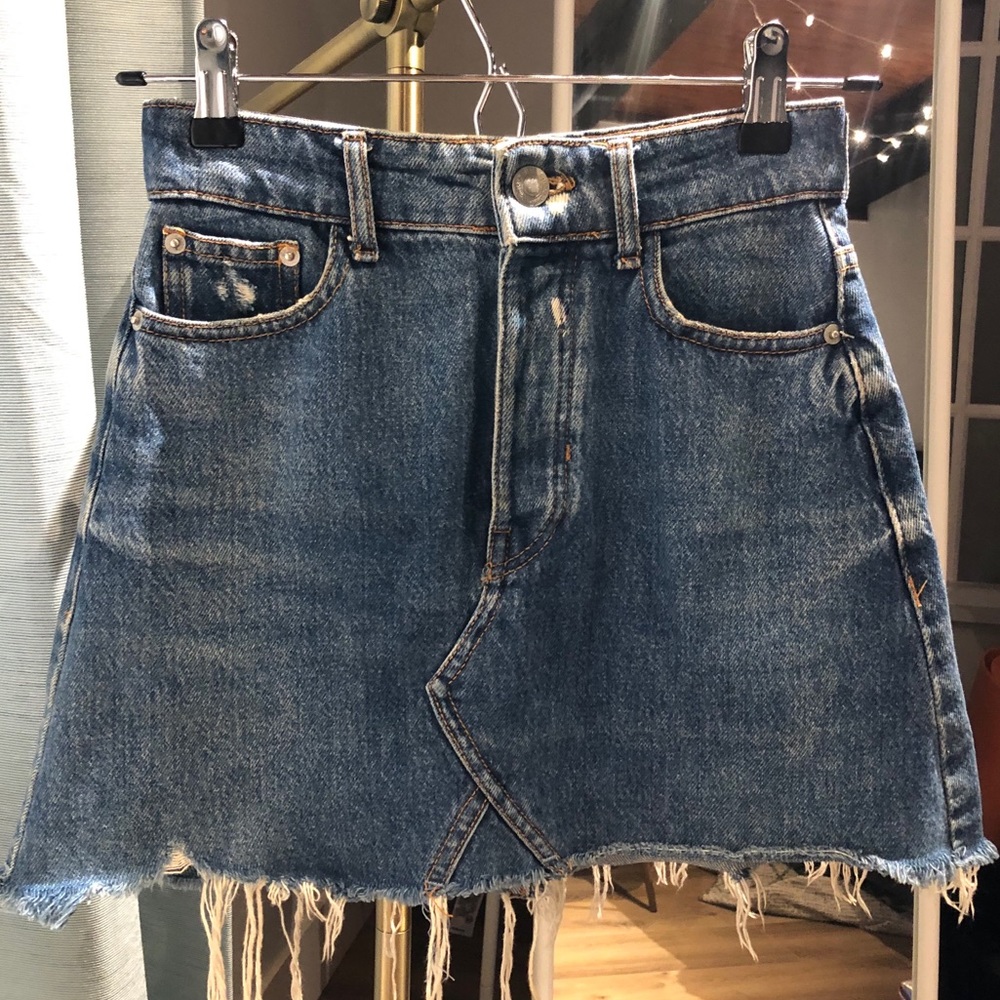 Bershka Vintage Denim Skirt